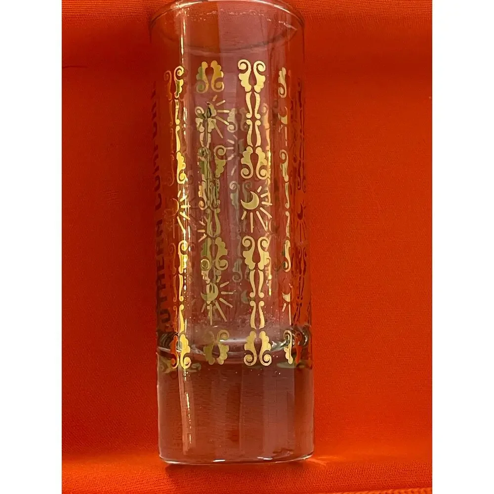 Southern Comfort Vintage Tall Shooter Shot glass with Gold